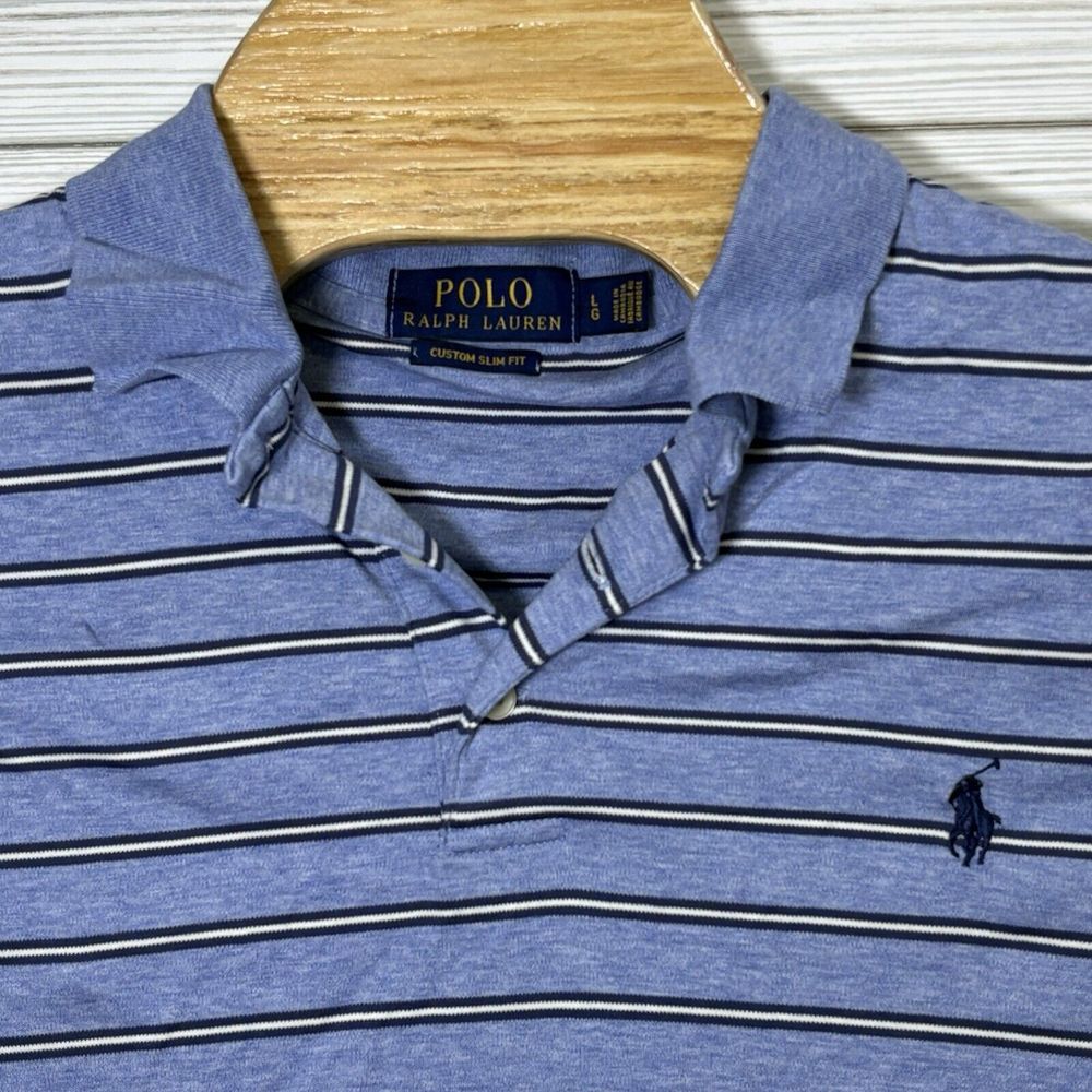 Polo Ralph Lauren Blue Striped Polo Shirt